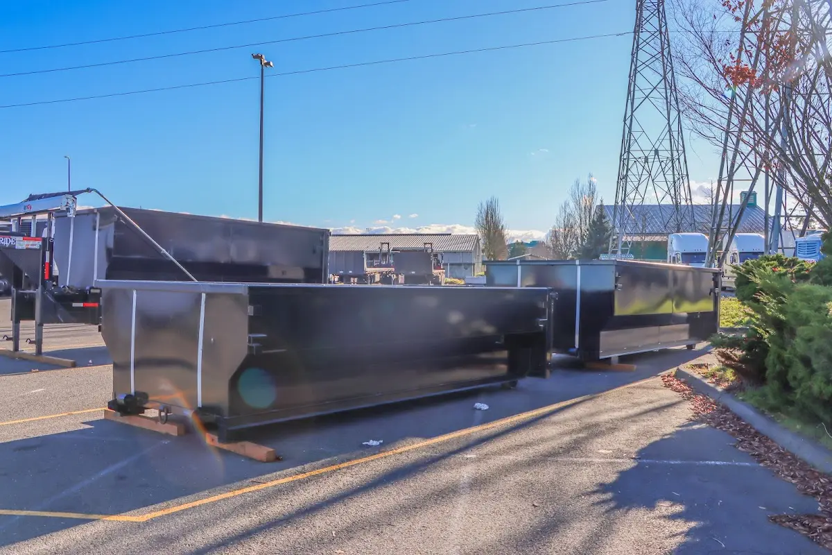 Roll-off dumpster ready for waste disposal at job site for Estate Cleanout Dumpster Rental in Homewood